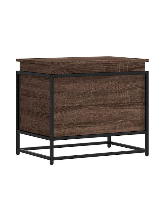 vidaXL Storage Box Wooden Decorative Trunk Brown 60x40x51.5cm
