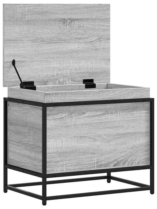 vidaXL Aufbewahrungsbox Dekorative Truhe Hölzernes Gray 60x40x51.5cm