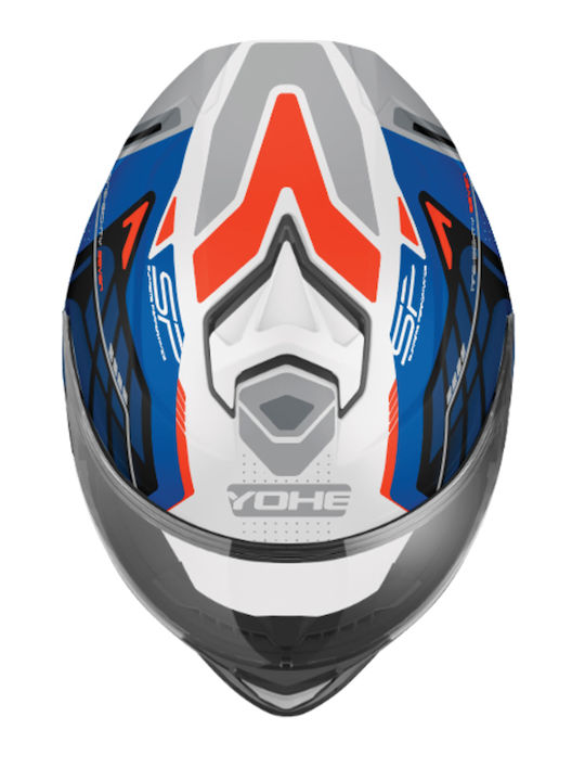 Yohe 987 G9F White/Blue Κράνος Μηχανής Full Face ECE 22.06 1480gr