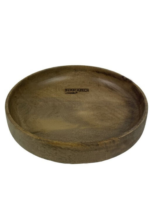 Nakaro Wood Wooden Salad Bowl Brown 17x17cm