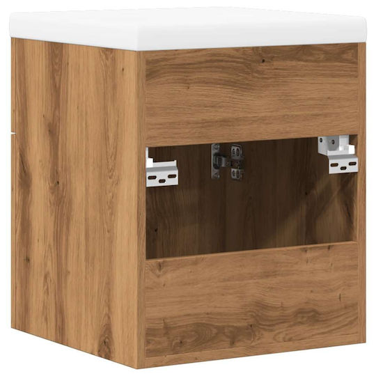 vidaXL Countertop with Sink L41xW46xH38.5cm Coffee