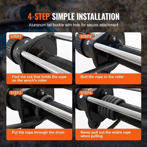 Vevor Car Towing Rope with Towing Capacity Up to 4.5 Tons in Orange Color