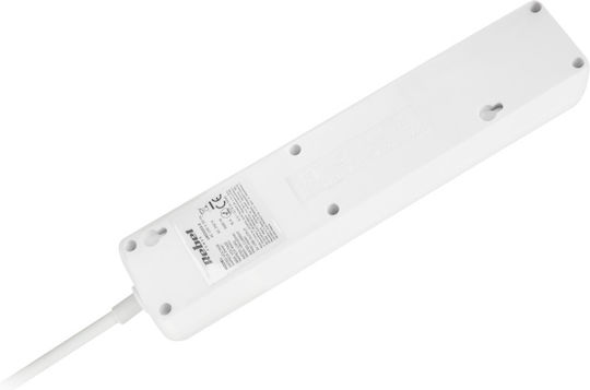 Πολύπριζο 3 Θέσεων με 2 USB-A, Διακόπτη και Καλώδιο 3m Γαλλίας (Type E)