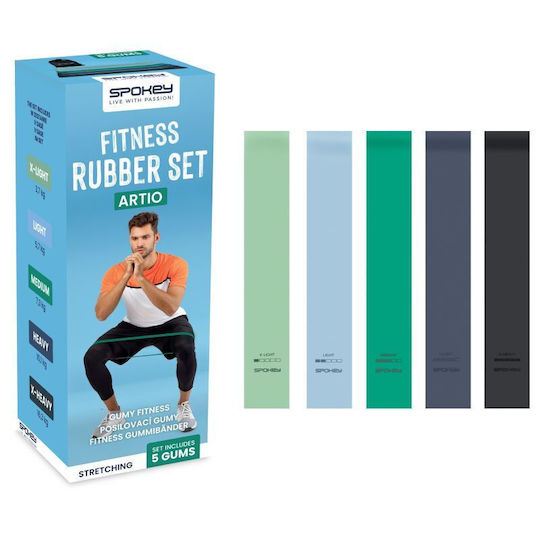Spokey Resistance Bands Set 5pcs Multicolored 0.05m