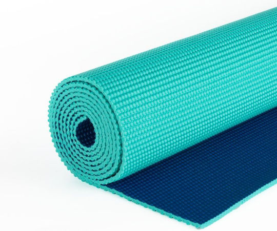 Gaiam 2-Color Yoga Mat Covor de exerciții fizice Yoga Turcoaz Mare deschisă (173x61x0.4cm)