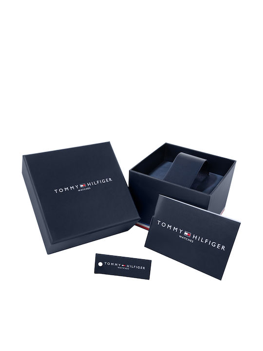 Tommy Hilfiger Luca Men's Watch 50mm Chronograph Battery with White Stainless Steel Bracelet