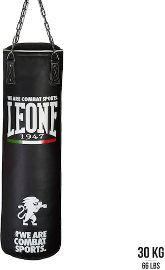 Leone Basic Δερμάτινος Σάκος Μποξ 30kg με Ύψος 110cm Μαύρος