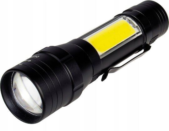 Libox Rechargeable Flashlight LED with Maximum Brightness 600lm Black