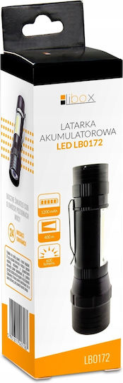Libox Rechargeable Flashlight LED with Maximum Brightness 600lm Black