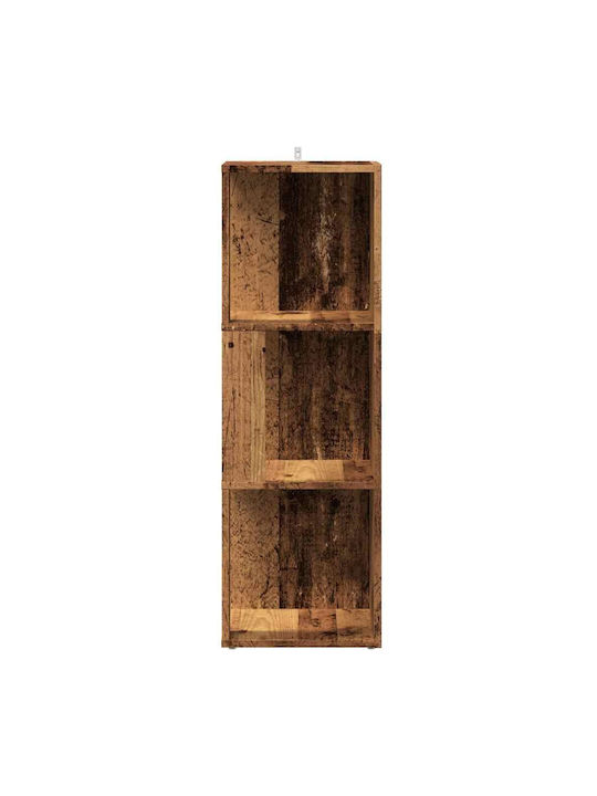 Corner Bookcase Old Wood 33x33x100cm