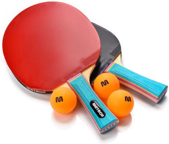 Meteor Zephyr Σετ Ρακέτες Ping Pong 1-Star για Αρχάριους Παίκτες