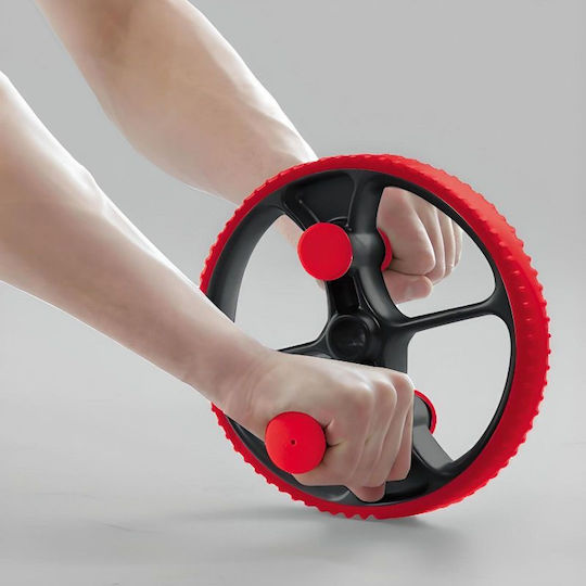 Body Sculpture Plus ΒΒ-704 BB-704 Abdominal Wheel Red with Anti-Slip Handles