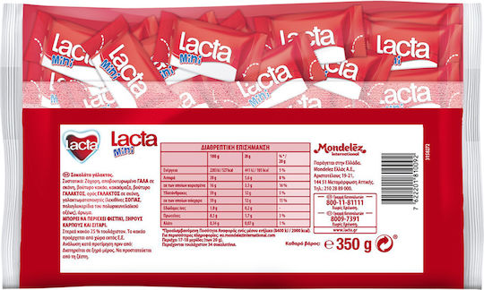 Lacta Mini Milk Pistachio Chocolate Bags 350gr