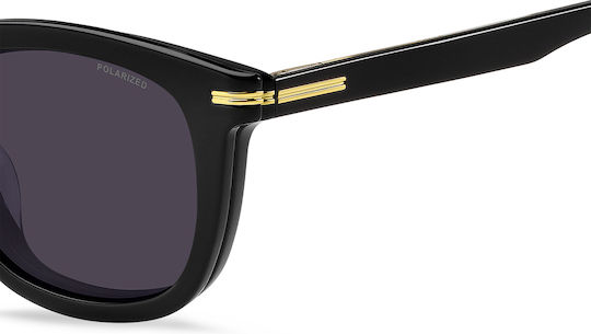 Boss Plastic Eyeglass Frame with Clip On Black