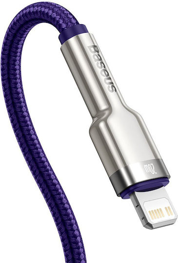 Baseus Cafule Metal Braided USB-C to Lightning Cable 20W Purple 2m (CATLJK-B05)