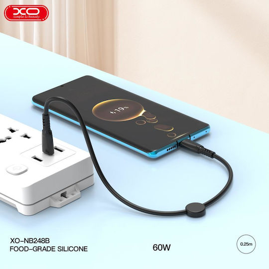 XO NB-Q248A USB-C zu Lightning Kabel 27W Schwarz 0.25m (16.005.0251)