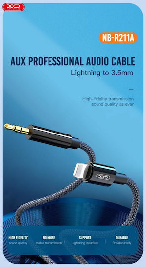 XO NBR211A Braided la Cablu Lightning Alb 1m (16.005.0195)