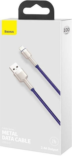 Baseus Cafule Series Braided USB-A to Lightning Cable 100W Purple 1m (CALJK-A05)