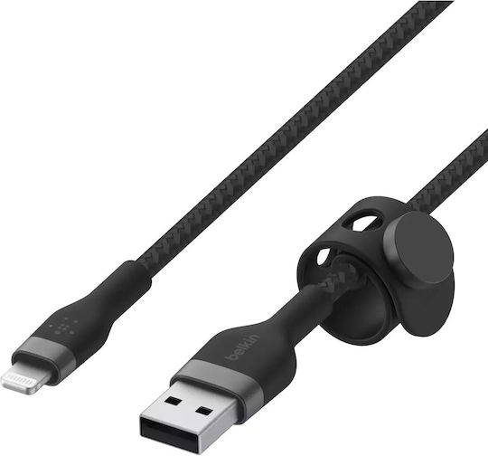 Belkin Braided USB-A to Lightning Cable 18W Black 1m (CAA010BT1MBK)