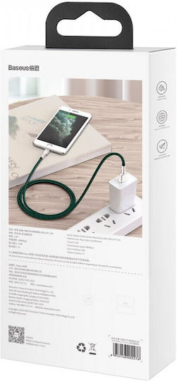 Baseus Cafule Series Braided USB-A to Lightning Cable Green 2m (CALJK-B06)