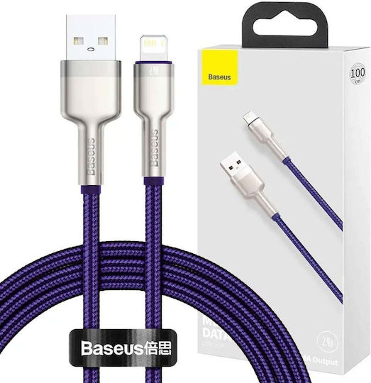 Baseus Cafule Series Braided USB-A to Lightning Cable 100W Purple 1m (CALJK-A05)