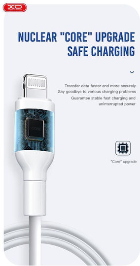 XO NB212 2.1A USB to Lightning Cable Μπλε 1m