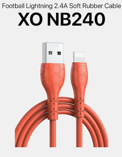 XO NB240 USB-A to Lightning Cable Μπλε 1m