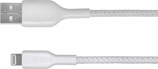 Belkin Braided USB-A to Lightning Cable 12W White 3m (CAA002BT3MWH)