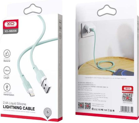 XO NB208 USB-A zu Lightning Kabel Grün 1m (16.005.0231)