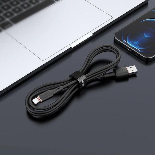 Acefast C2-02 Редовна USB-A към Lightning кабел Черен 1.2м