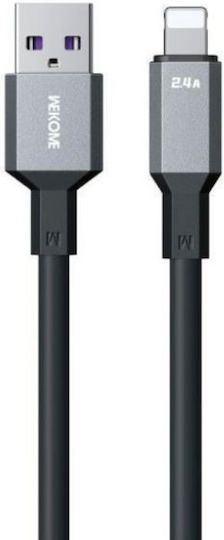 WK Wdc-17i USB-A zu Lightning Kabel Schwarz 1.2m