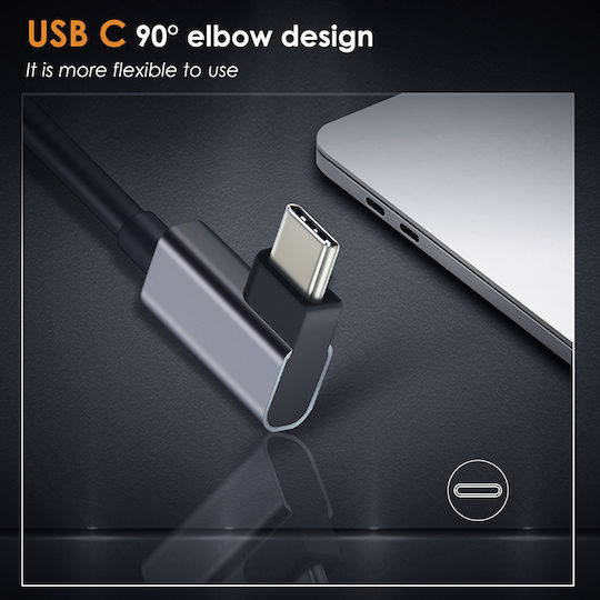 Cabletime USB-C Docking Station mit HDMI 4K PD Ethernet Schwarz (CT-CMHD61G)