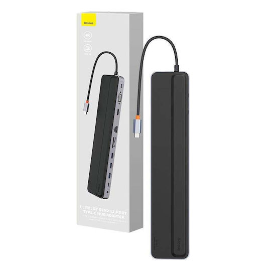 Baseus EliteJoy Gen2 USB-C Stație de andocare cu HDMI 4K PD Ethernet Gri