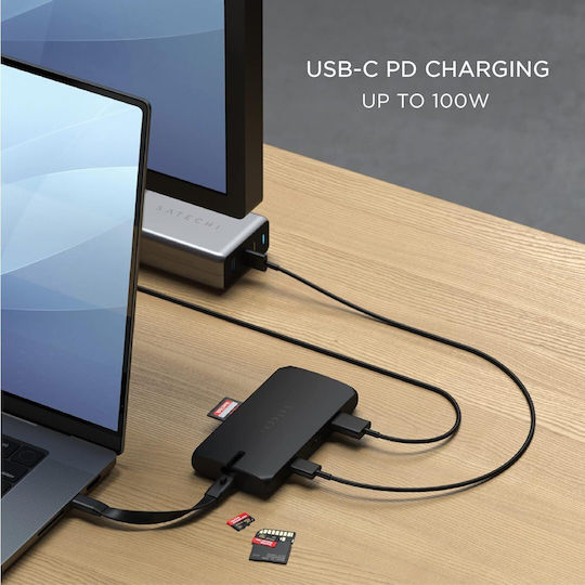 Satechi USB-C Docking Station with HDMI 4K PD Ethernet Black (ST-UCMBAK)