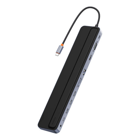 Baseus EliteJoy Gen2 USB-C Stație de andocare cu HDMI 4K PD Ethernet Gri