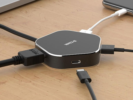 D-Link USB-C Docking Station with HDMI 4K PD Ethernet Black (DUB-M420)