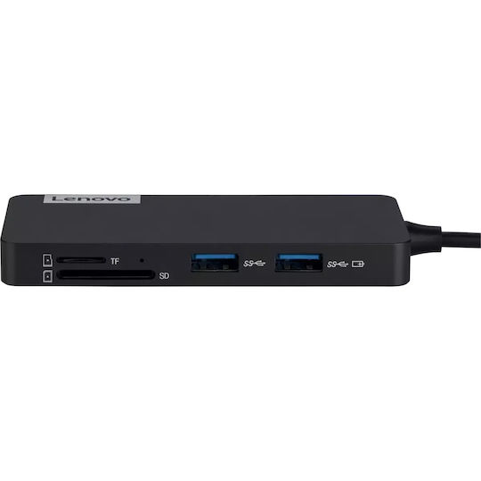 Lenovo 7-in-1 USB-C Docking Station with HDMI 4K Black