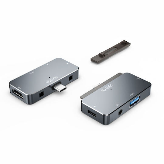 Tech-Protect V6-HUB USB-C Docking Station με HDMI 4K PD Γκρι