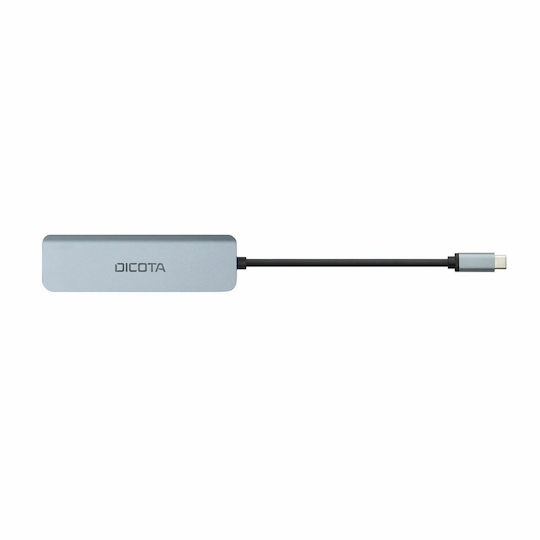 Dicota USB-C Docking Station με HDMI 4K PD Ασημί (D32060)