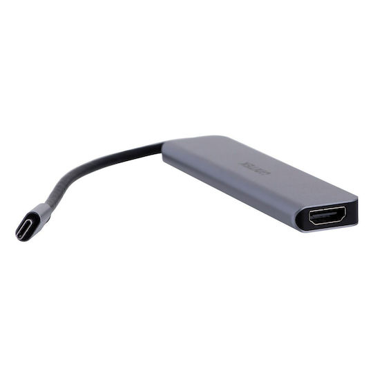 Unitek S7+ USB-C Docking Station mit HDMI 4K PD Gray