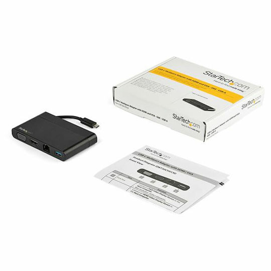 StarTech USB-C / USB-A Docking Station με HDMI 4K Ethernet Μαύρο (DKT30CHVCM)