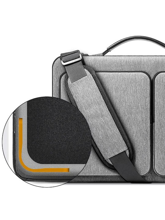 Tech-Protect Defender Τσάντα Ώμου / Χειρός για Laptop 13" Crayon Grey
