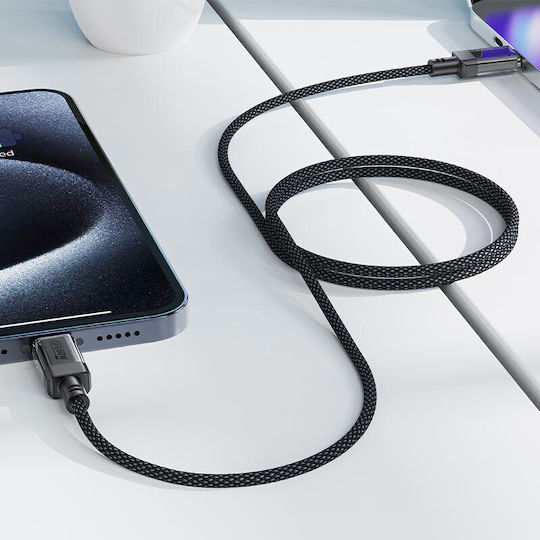 Acefast USB 2.0 Cable USB-C male - USB-C 60W PD Μαύρο 1.2m