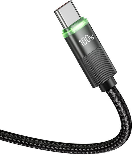 Tech-Protect Ultraboost USB 2.0 Кабел USB-C Мъжки - USB-C 100W PD Черен 1.8m