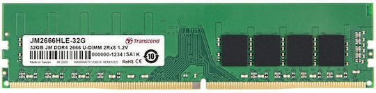 Transcend DDR4 με Module 1x32GB και Ταχύτητα 2666 για Desktop