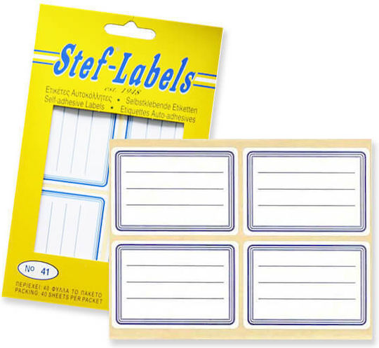 Stef Labels Notizbuch-Etiketten Blaue Etiketten