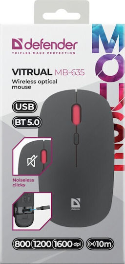 Defender Virtual MB-635 Ασύρματο Ποντίκι Μαύρο