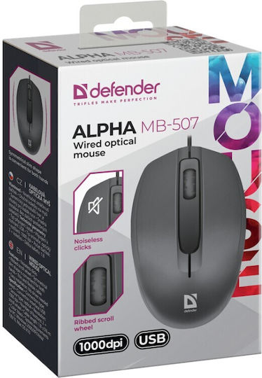 Defender Alpha MB-507 Ενσύρματο Ποντίκι Μαύρο