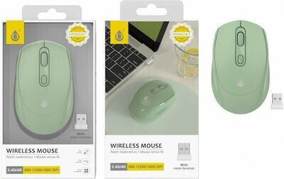 Moveteck NG6047 Безжичен Мишка Зелен