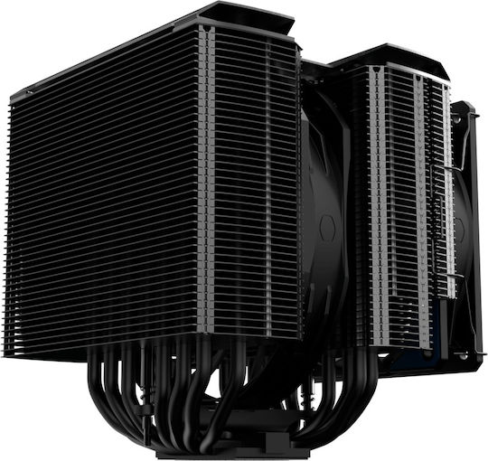 CoolerMaster MasterAir MA824 Stealth Ψύκτρα Επεξεργαστή Διπλού Ανεμιστήρα για Socket AM4/AM5/1200/115x/1700